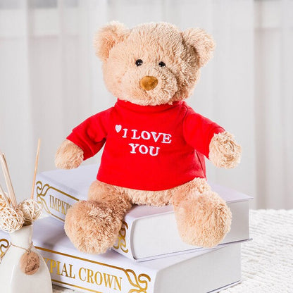 I Love You Teddy Bear with Removable T-Shirt, 11"