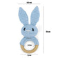 1PC Rabbit Crochet Rattle Soother Bracelet Teether Set