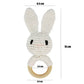 1PC Rabbit Crochet Rattle Soother Bracelet Teether Set