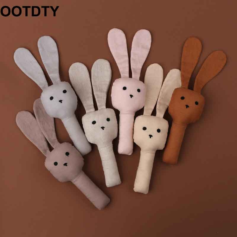 New Baby Hand Bells Rattles Shaking Toy Cute Rabbit