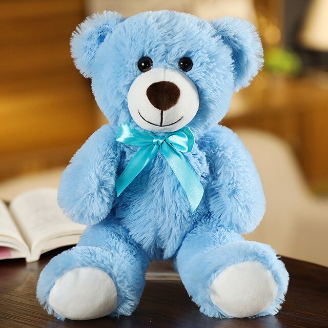 35CM Colorful Bow Tie Bear Doll Plush Toy