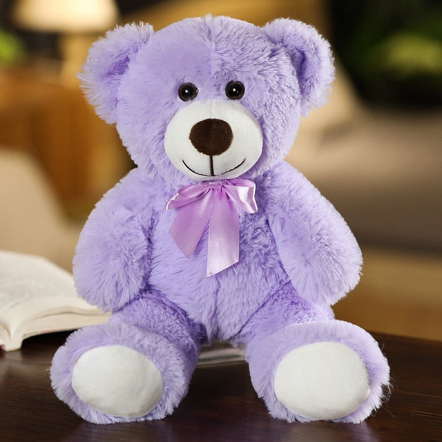 35CM Colorful Bow Tie Bear Doll Plush Toy