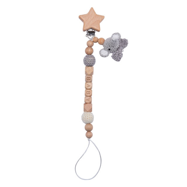 Crochet Elephant Series Bib And Baby Rattle Teethers