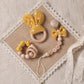 1PC Baby Rattle Wooden Ring Teether Pacifier Clips Chain