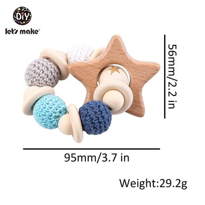 Wooden Crochet Beads Baby Teether