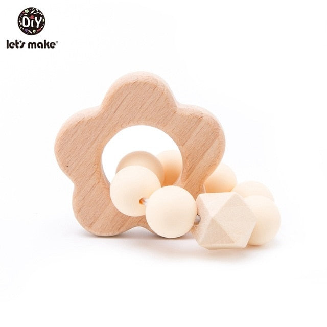 Wooden Crochet Beads Baby Teether