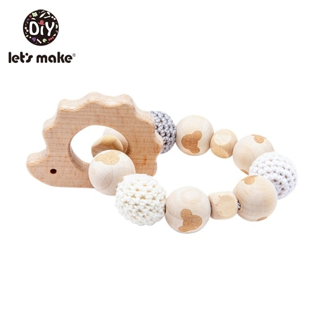 Wooden Crochet Beads Baby Teether