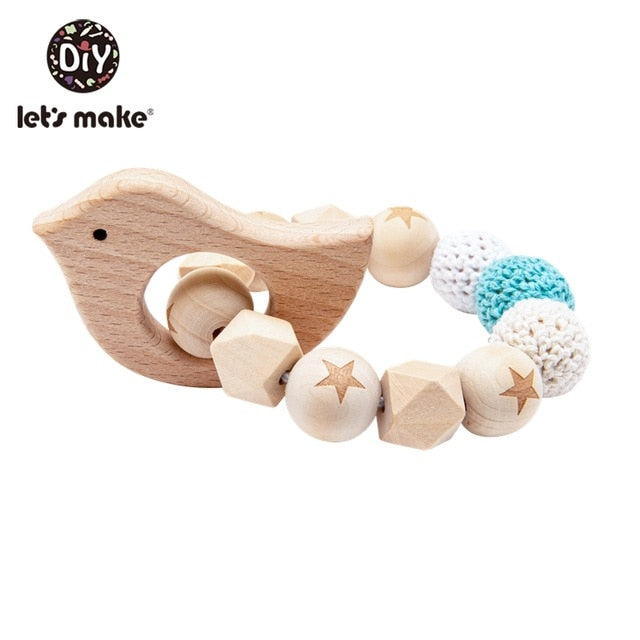 Wooden Crochet Beads Baby Teether