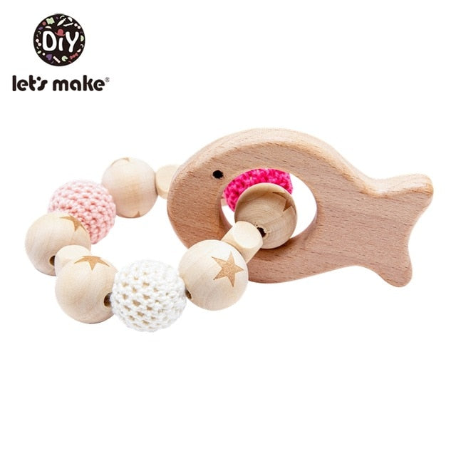 Wooden Crochet Beads Baby Teether