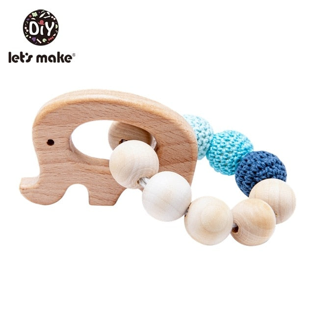 Wooden Crochet Beads Baby Teether
