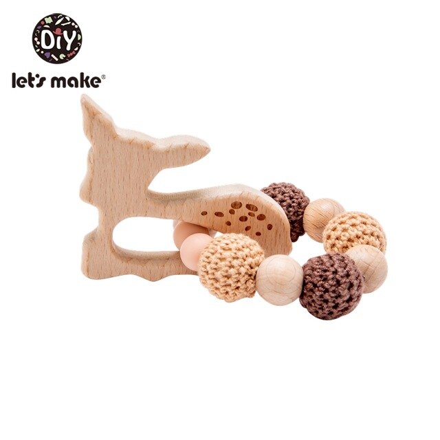 Wooden Crochet Beads Baby Teether