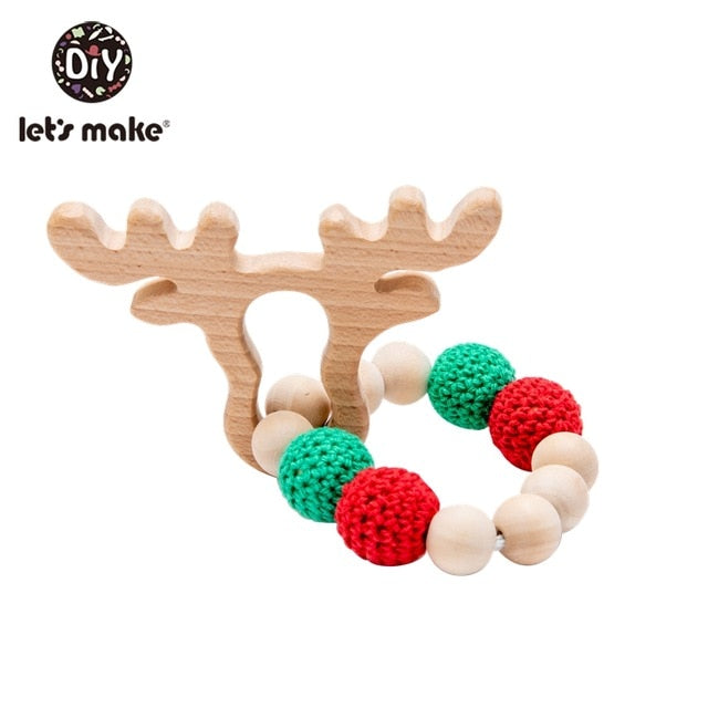 Wooden Crochet Beads Baby Teether
