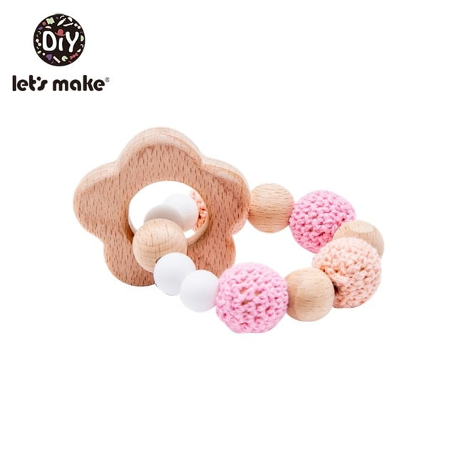Wooden Crochet Beads Baby Teether