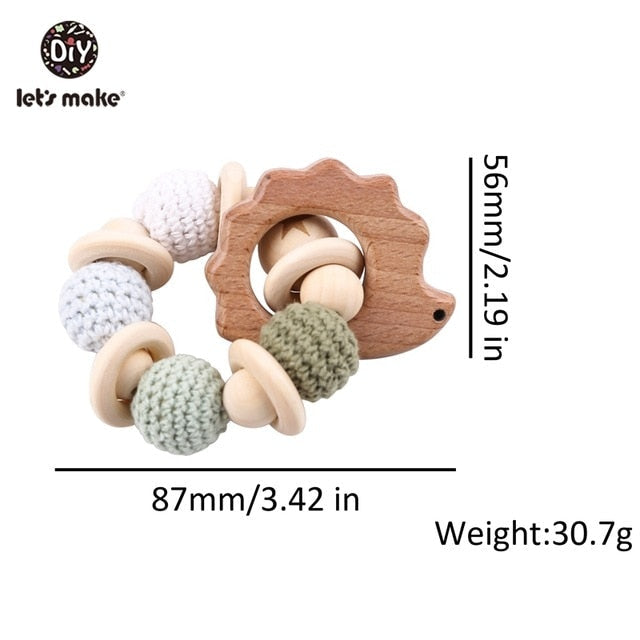 Wooden Crochet Beads Baby Teether