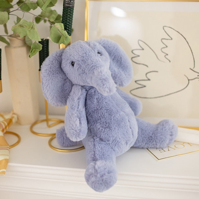 Fluffy Hair Elephants Piggy Brown Teddy Bear