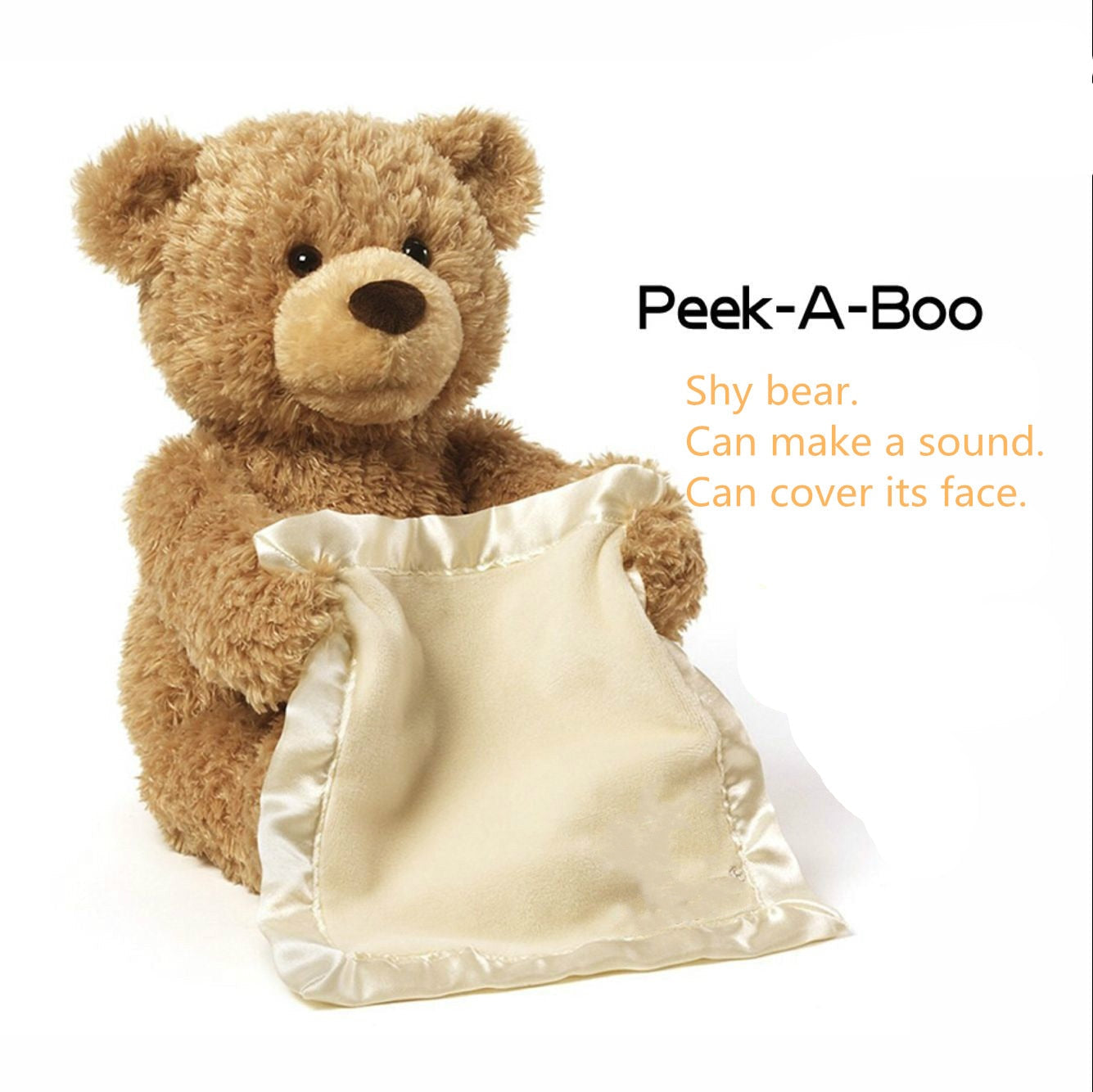 American Peekaboo Electric Voice Over Face Shy Bear