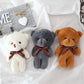 12CM A Tie Plush Toy Teddy Bear Doll Pendant Keychain
