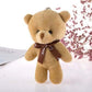 12CM A Tie Plush Toy Teddy Bear Doll Pendant Keychain