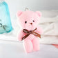 12CM A Tie Plush Toy Teddy Bear Doll Pendant Keychain