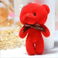 12CM A Tie Plush Toy Teddy Bear Doll Pendant Keychain