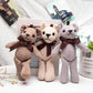 14cm Plush Toys linen Teddy Bear Small Pendant