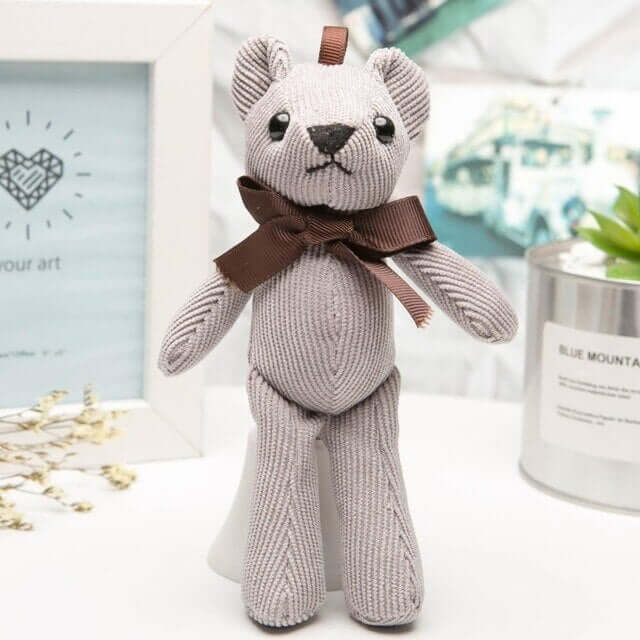 14cm Plush Toys linen Teddy Bear Small Pendant
