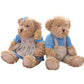 2PCS Lovely Couple Teddy Bear With Cloth Plush Toys
