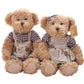 2PCS Lovely Couple Teddy Bear With Cloth Plush Toys
