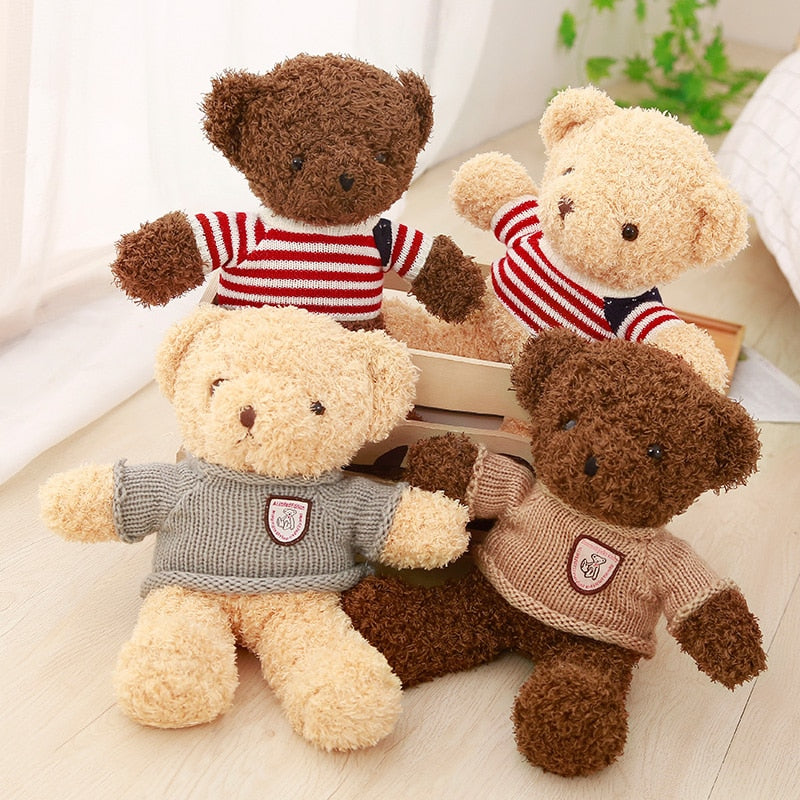 30CM Teddy Bear with Dressing Sweater Ribbon