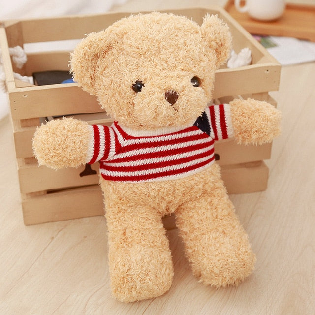 30CM Teddy Bear with Dressing Sweater Ribbon